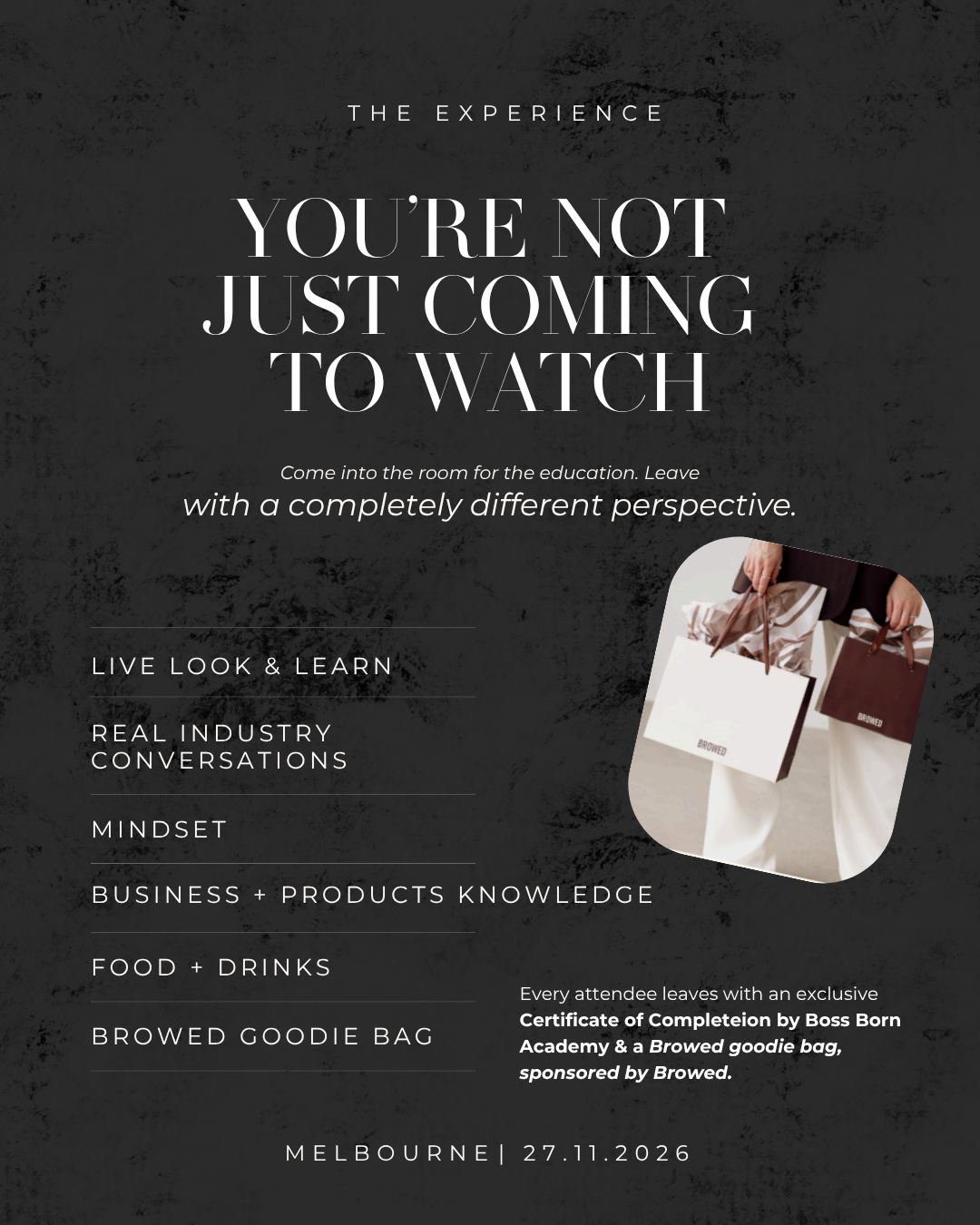 THE BROW CULT MASTERCLASS - MELBOURNE